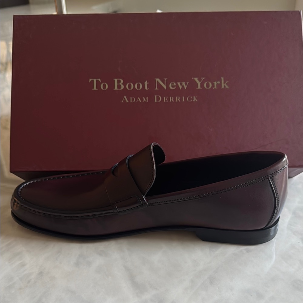 BRAND NEW To Boot Men's Dark Red Loafers